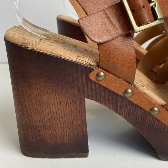 Korks Whitney Platform Sandals Sz 10 Fisherman Studded Heeled Boho Vacation - Picture 3 of 16